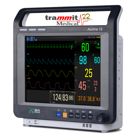 Monitor de paciente de 12,1 polegadas Aurora-12 com fonte grande e cálculo de drogas para UTI