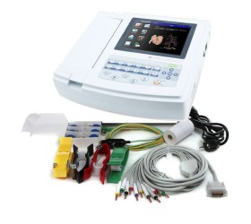 Eletrocardiógrafo CONTEC de 12 canais Tela Touch Interpretativo ECG 1200G