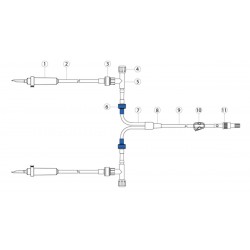 Extensor de PVC flexível de 12Fr de 200 cm para Seringas de bombas injetoras