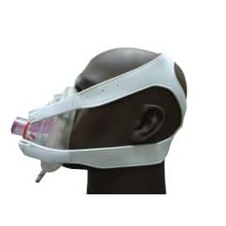 Fixador para máscaras de BIPAP, CPAP e EPAP, faciais ou nasais, com pinos ou fendas.