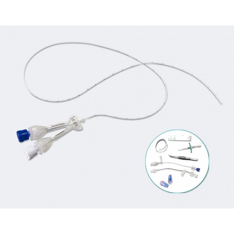 CATETER PERCUTÂNEO DUPLO-LUMEN PICC COM INTRODUTOR 