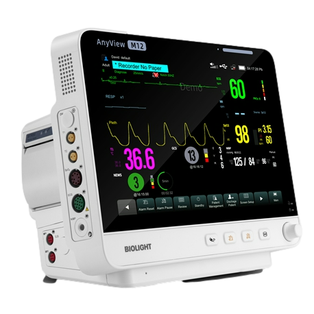 Monitor Multiparamétrico BIOLIGHT Q5 MODULAR ( SPO2-ECG-PNI-TEMP-RESP) Tela 12 ''